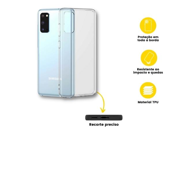 Capa Silicone Transparente Fosco Samsung Galaxy S20 Ultra-Rei-das-Capas-2