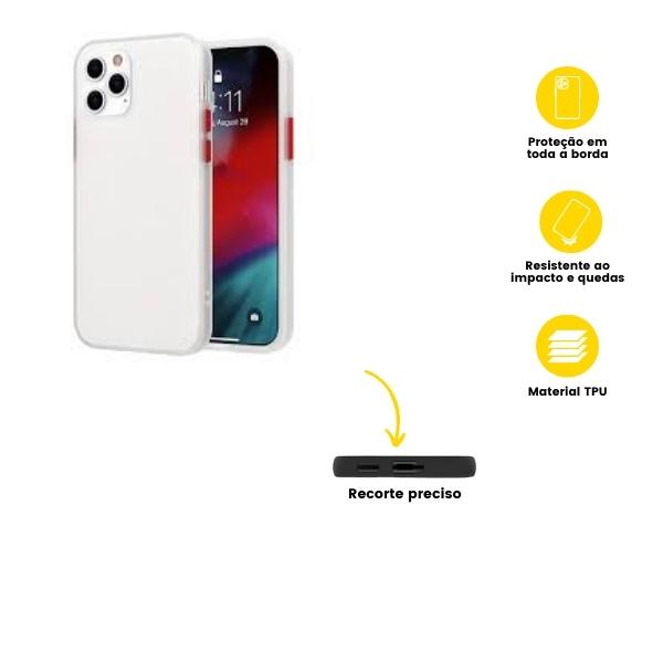 Capa Silicone Transparente Fosco iPhone 12-Rei-das-Capas-2